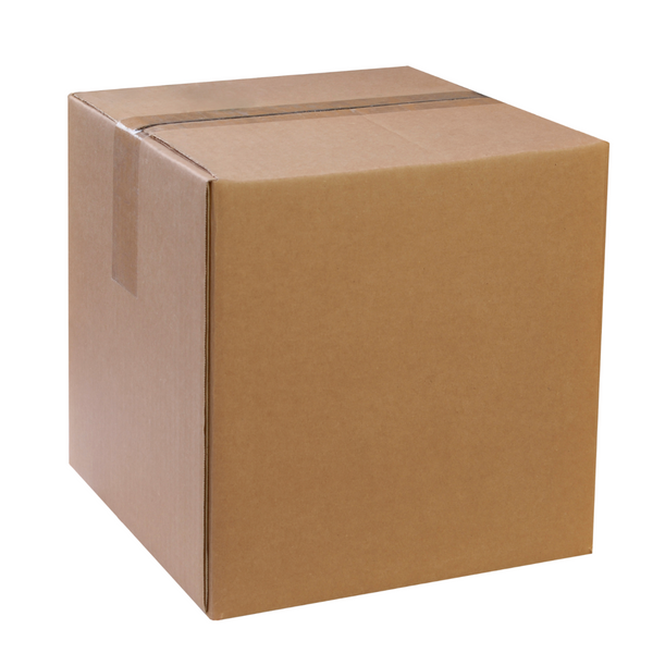 A cardboard box that holds 25 kilograms of filtration media.