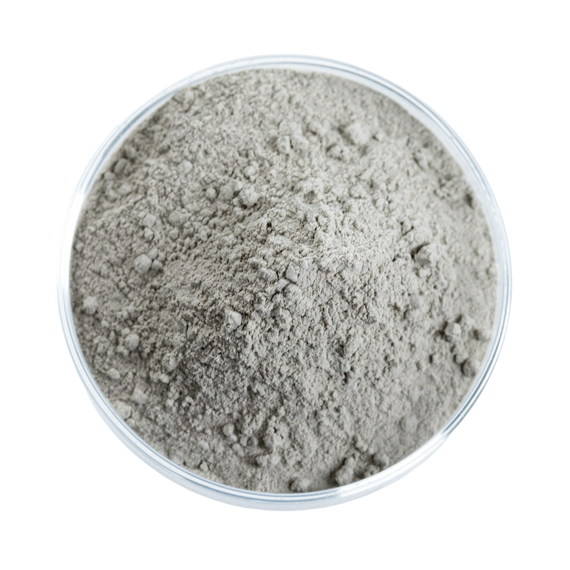 A small petri dish full of MB-5 filtration media.