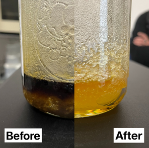MB-5 filter media before and after
