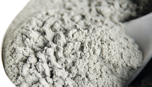Close-up of MB-5 powder in a bowl with a spoon