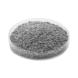 A small petri dish full of CR2 filtration media.