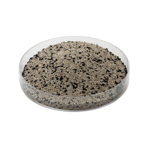 A small petri dish full of CR41 filtration media.