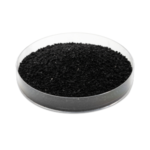A small petri dish full of G-CRAC filtration media.